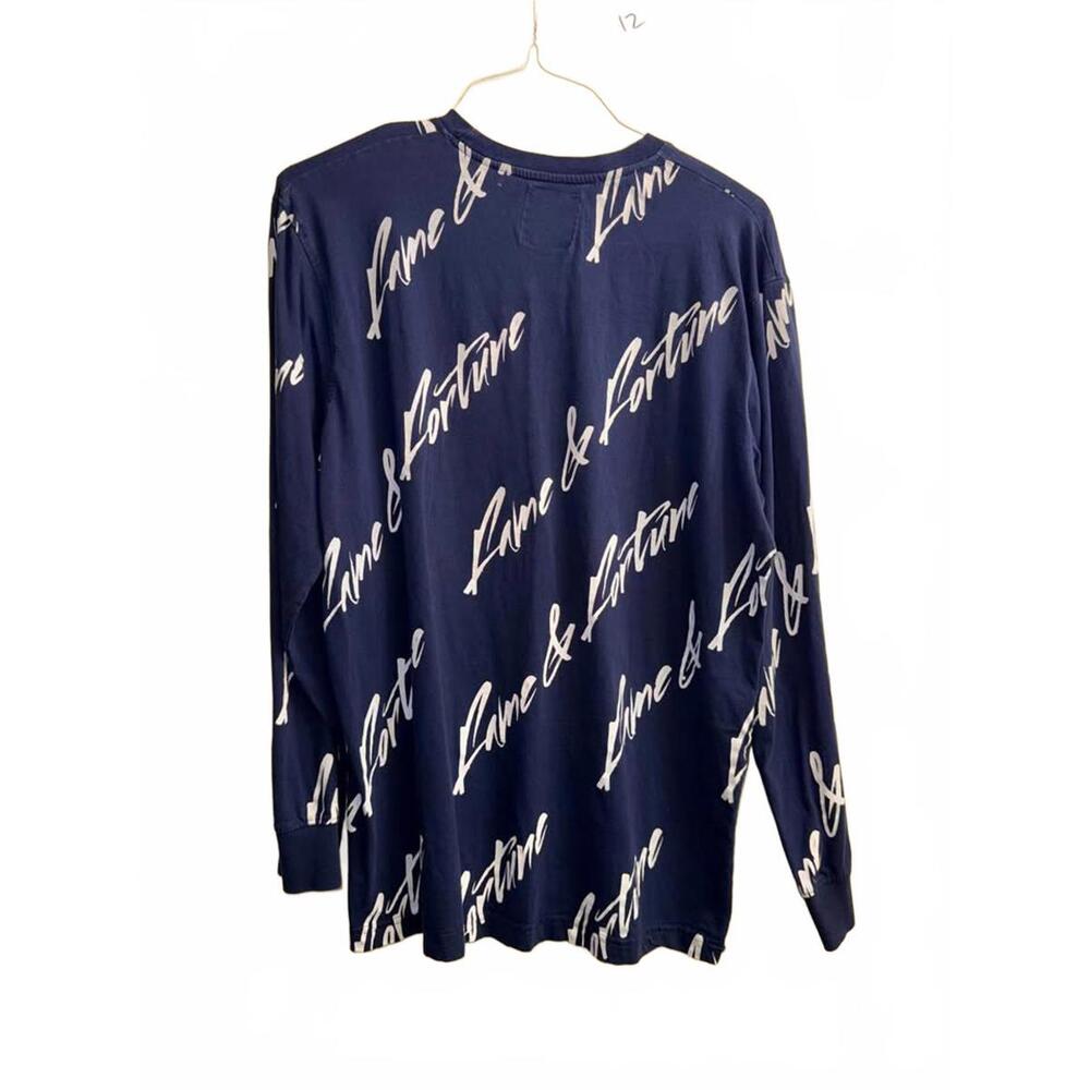 Fame‎ & Fortune Navy Blue Long Sleeve Shirt L